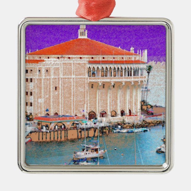 Catalina ö julgransprydnad metall (Framsidan)