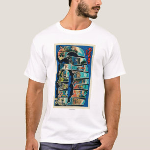 Catalina ö, Kalifornien - stort brev Tee Shirt