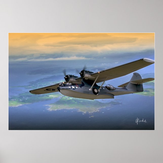 Catalina Over Islands Poster (Framsidan)