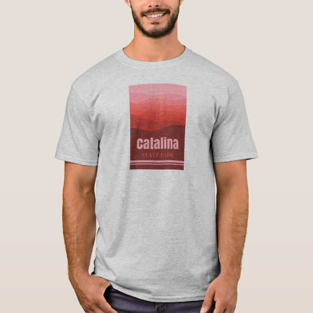 Catalina State Park Arizona Red Backe T Shirt (Framsida)