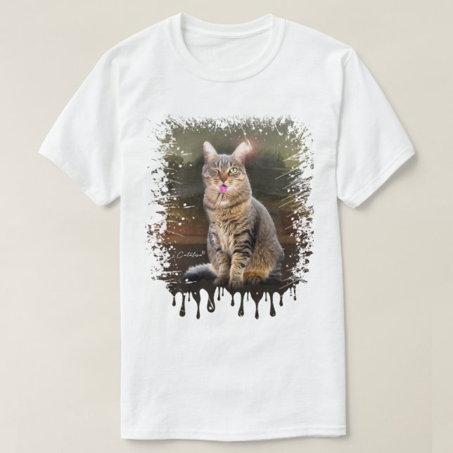 Catalisa Funny kattskjorta T Shirt (Design framsida)