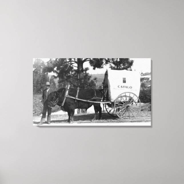 Catalo Grandview Ranch Cow Cart Canvastryck (Framsida)