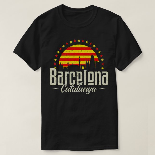 Catalonia Ciudad Condal Catalunya Barcelona Pullo T Shirt (Design framsida)
