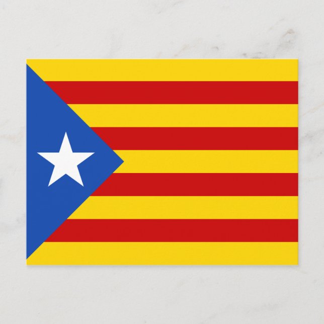 Catalonia Estelada Flagga Vykort (Framsida)