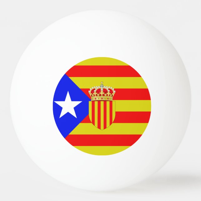 Catalonia flagga pingisboll (Framsidan)