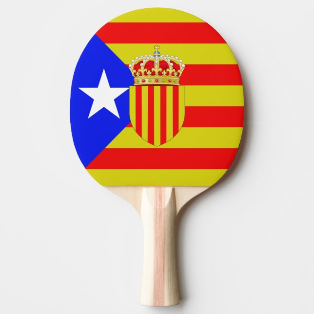 Catalonia flagga pingisracket (Framsidan)