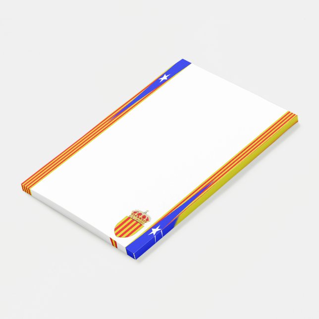 Catalonia flagga post-it block (Vinklad)