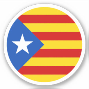 Catalonia Flagga Round Sticker Klistermärken