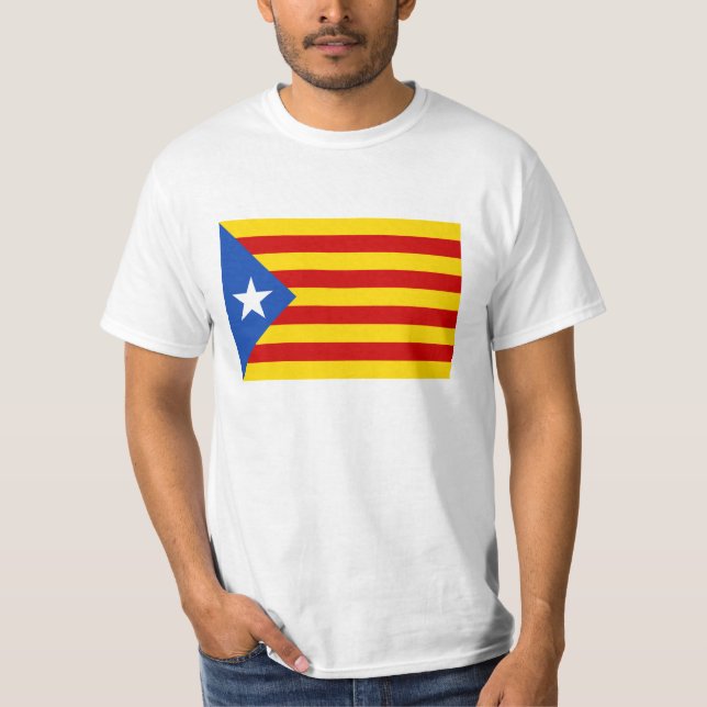 catalonia flagga t shirt (Framsida)