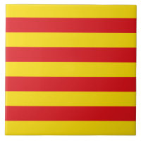 Catalonia Flagga Tile