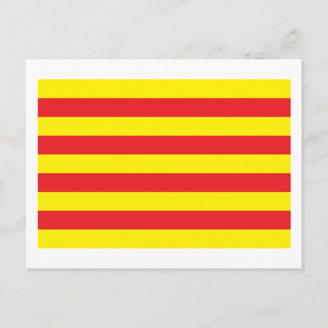 Catalonia Flagga vykort (Framsida)