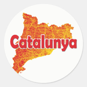 Catalonia Runt Klistermärke