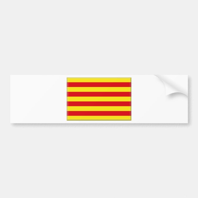 Catalonia (Spanien) flagga Bildekal (Framsidan)