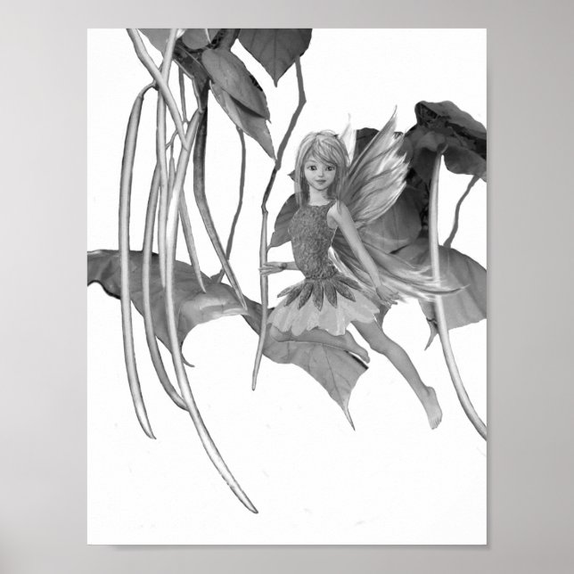 Catalpa Träd Fairy with Seed Pods Poster (Framsidan)