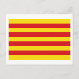 Cataluña flagga vykort