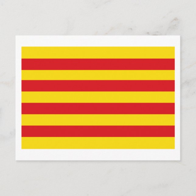 Cataluña flagga vykort (Framsida)