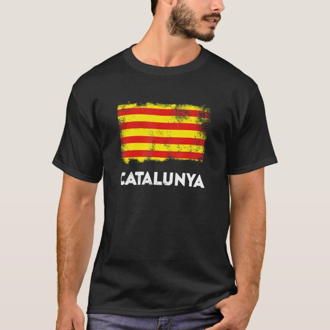 Catalunya flagga t shirt (Framsida)