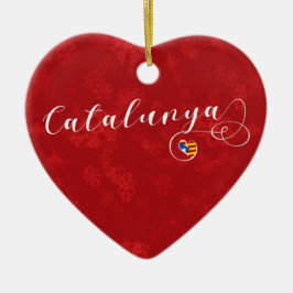 Catalunya hjärta, julgranprydnad, Catalan Julgransprydnad Keramik