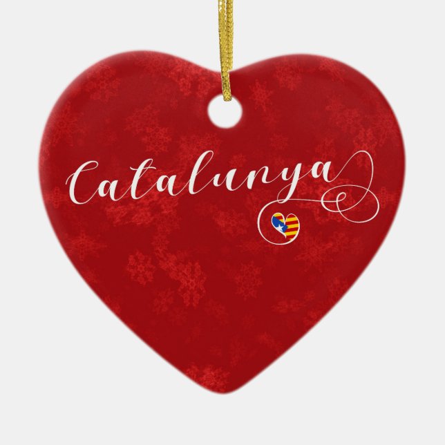 Catalunya hjärta, julgranprydnad, Catalan Julgransprydnad Keramik (Framsidan)