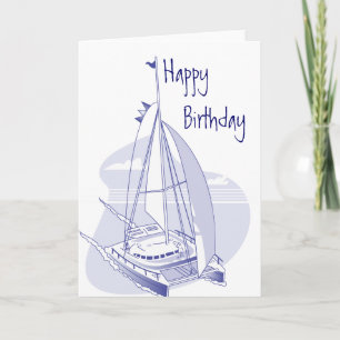 Catamaran Birthday Kort