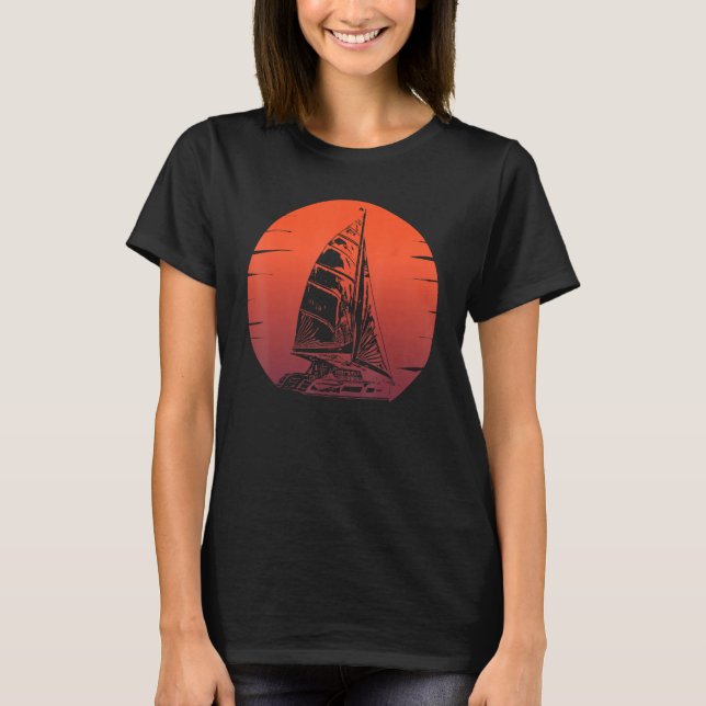 Catamaran Boat Sailing 5 T Shirt (Framsida)