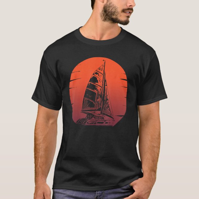 Catamaran Boat Sailing 5 T Shirt (Framsida)