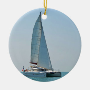Catamaran Clara Julgransprydnad Keramik