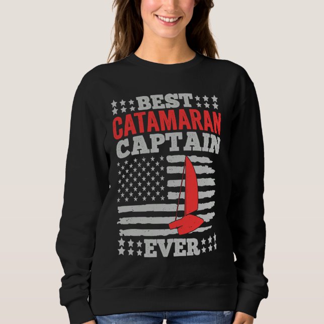 Catamaran Sailing Captain Sailor Best Catamaran Ca T Shirt (Framsida)