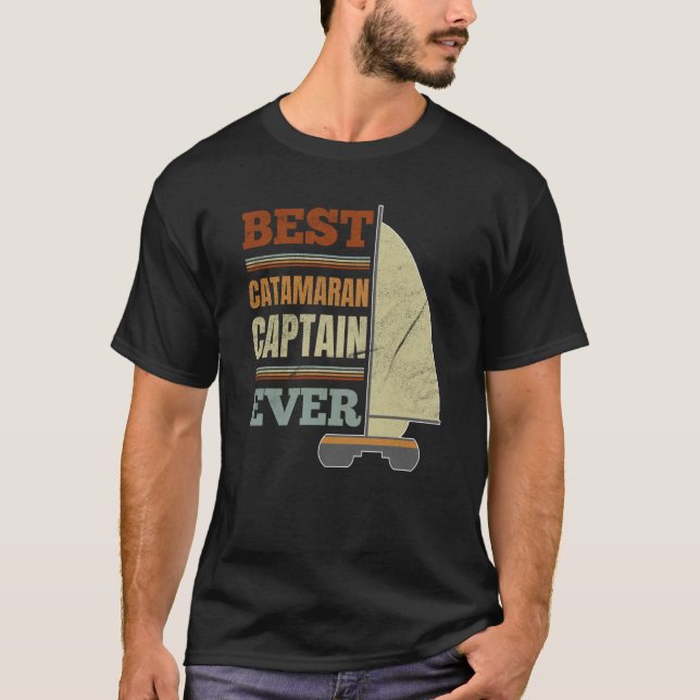 Catamaran Sailing Captain Sailor Best Catamaran Ca T Shirt (Framsida)