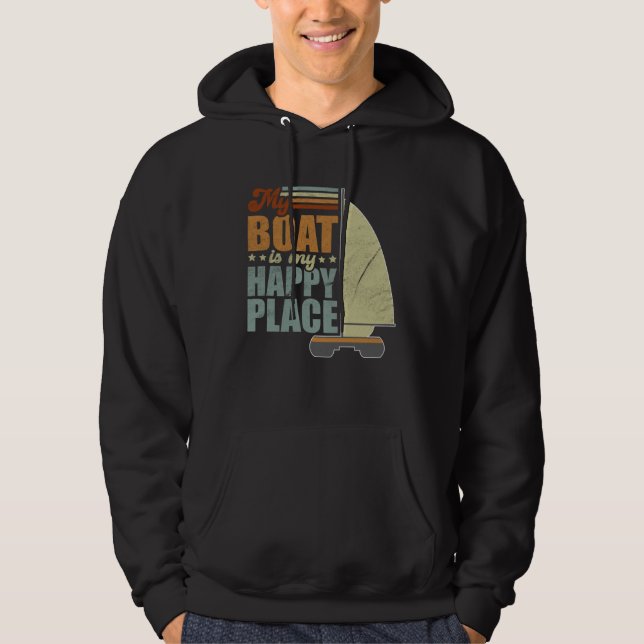 Catamaran Two Hulls Sailing Quote Catamaran Captai Hoodie (Framsida)