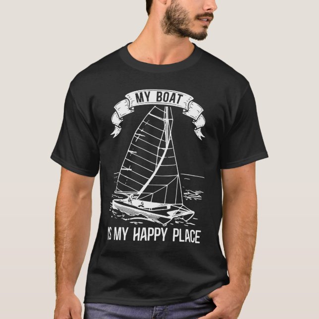 Catamaran Two Hulls Sailing Quote Catamaran Captai T Shirt (Framsida)