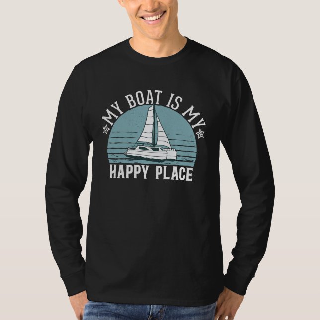 Catamaran Two Hulls Sailing Quote Catamaran Captai T Shirt (Framsida)