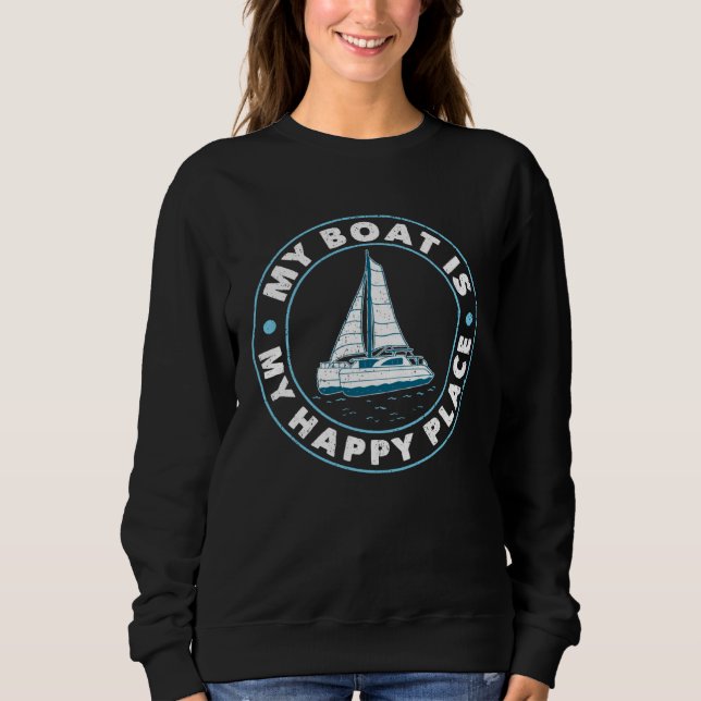 Catamaran Two Hulls Sailing Quote Catamaran Captai T Shirt (Framsida)