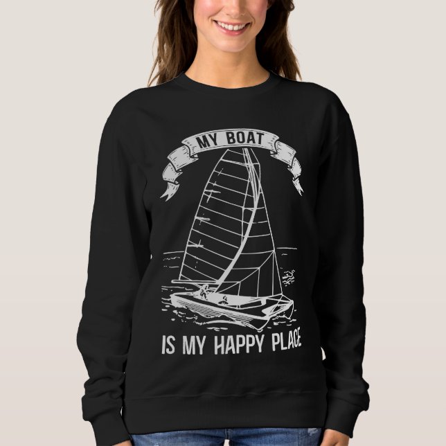 Catamaran Two Hulls Sailing Quote Catamaran Captai T Shirt (Framsida)
