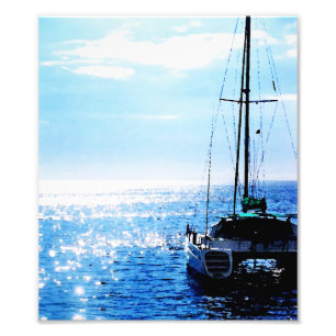 Catamaranen i härliga Dominica bevattnar Fototryck