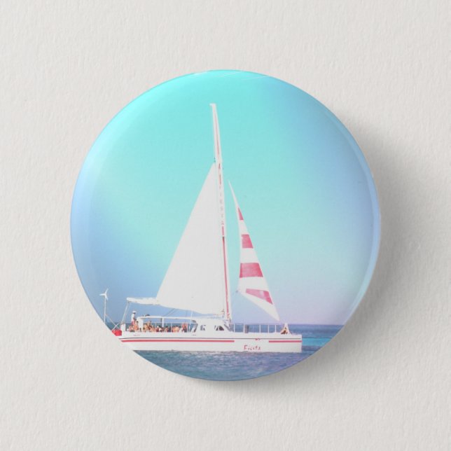 Catamaransegelbåten knäppas knapp (Framsida)