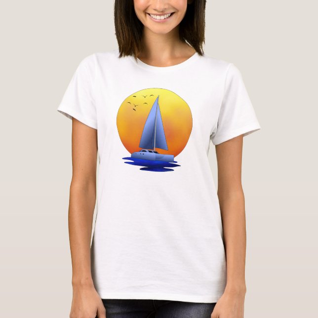 Catamaransegling Tee Shirt (Framsida)
