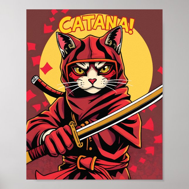 Catana Cat Ninja Poster (Framsidan)