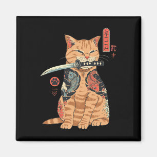 Catana Cat Vintage Cute Japaninspirerad Cat Magnet
