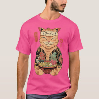 Catana - Cute japansk-inspirerad katt T Shirt