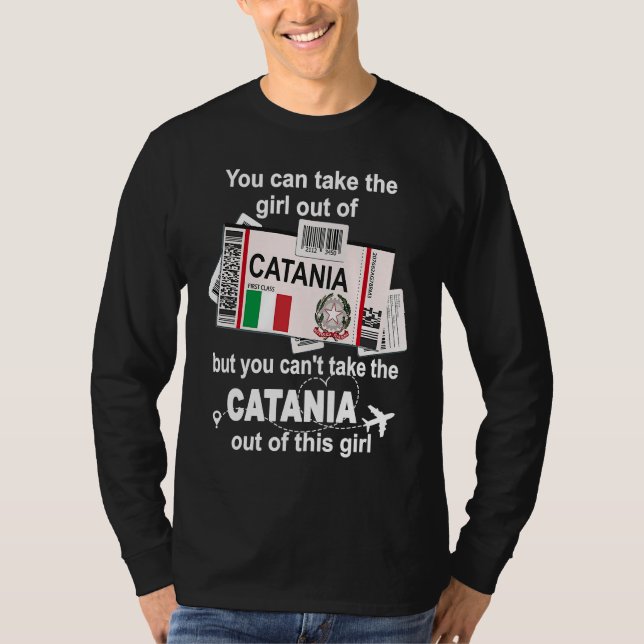 Catania Boarding Pass  Catania Girl  Catania T Shirt (Framsida)