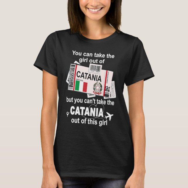 Catania Boarding Pass  Catania Girl  Catania T Shirt (Framsida)
