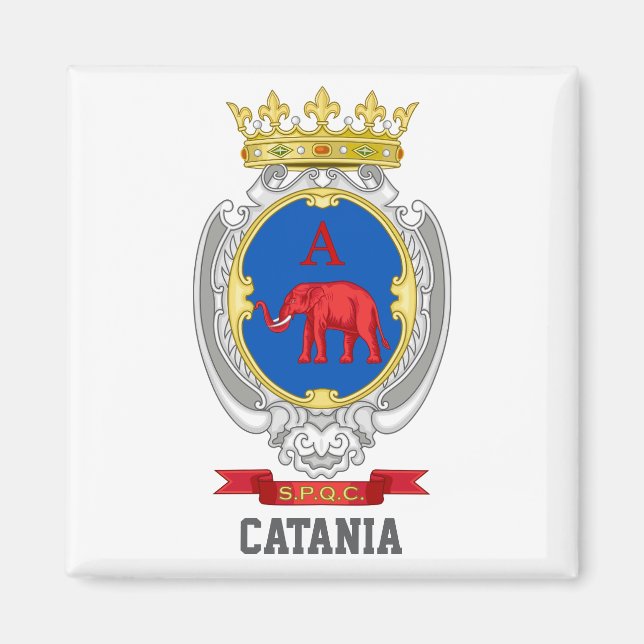 Catania, Siciliens vapensköld Magnet (Framsidan)