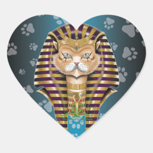 CATankhaMEOW Hjärtformat Klistermärke