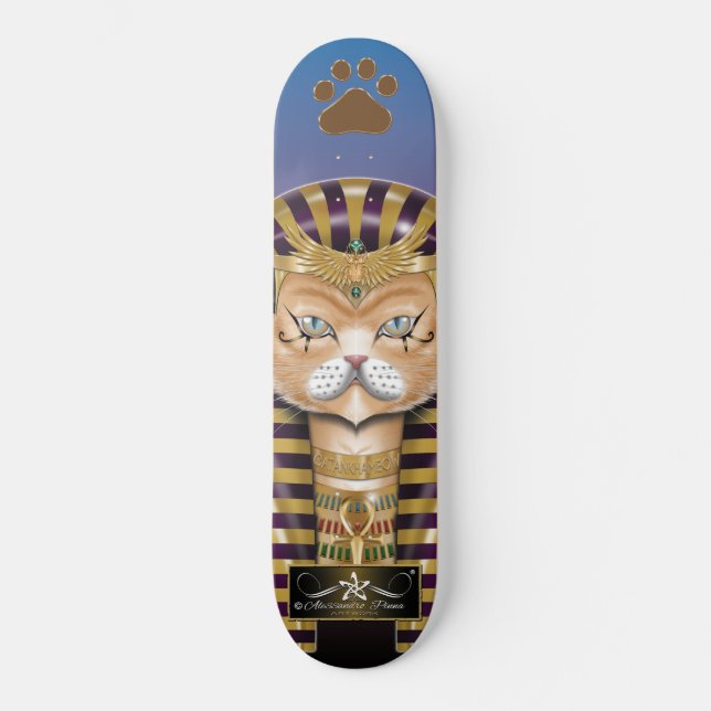 CATankhaMEOW Mini Skateboard Bräda 18,5 Cm (Framsida)