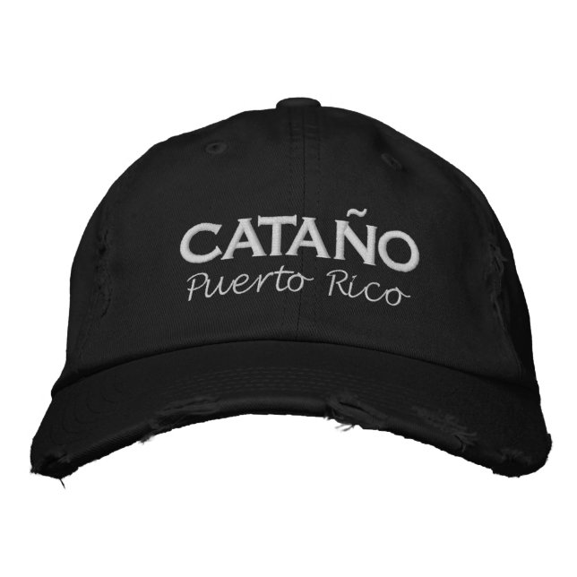 Cataño Puerto Rico Embroized Baseball Cap Broderad Keps (Framsida)