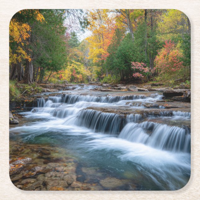 Cataract Falls i USA Underlägg Papper Kvadrat (Framsidan)