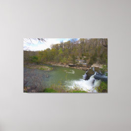 Cataract Falls, Upper Falls, Indiana Canvastryck