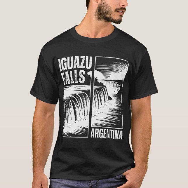 Cataratas del Iguazú: Iguazu Falls Argentina T Shirt (Framsida)