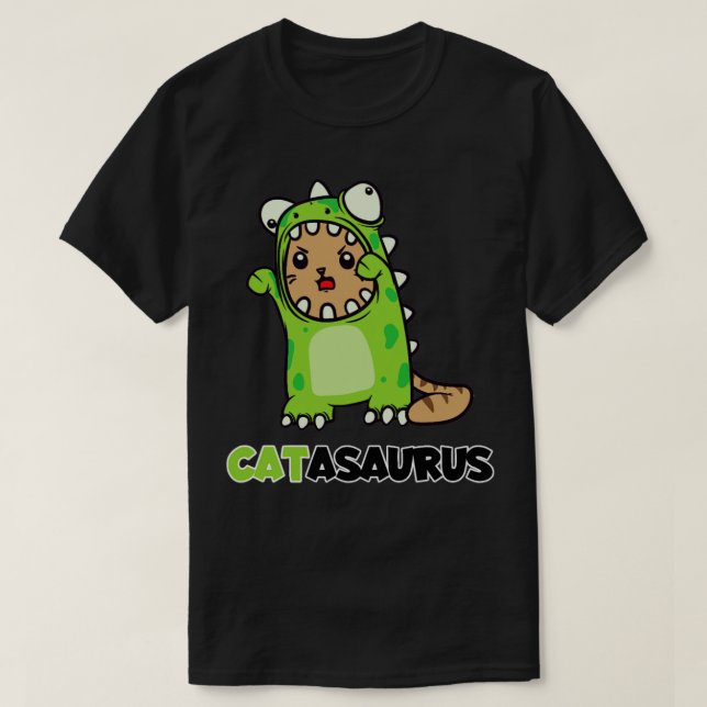 Catasaurus Cat Dino Costume Dinosaur T Shirt (Design framsida)